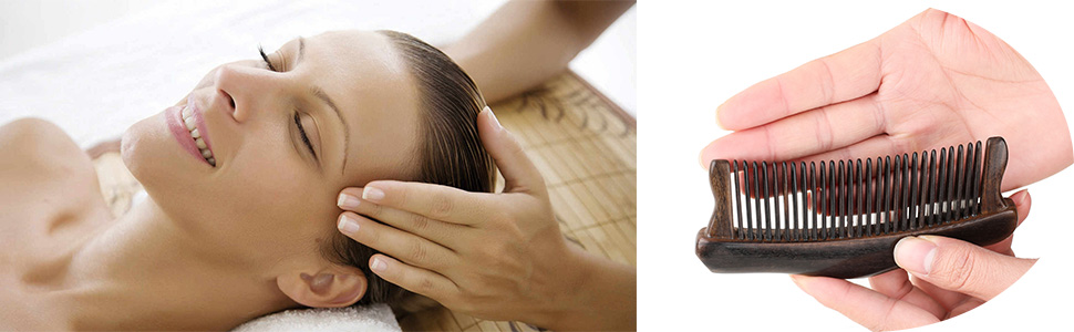 wooden hair comb, wood comb. pocket comb