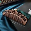 1716434656445-083ad2eba603408a8881438f0010650c-goods Peekingoose - Elegant Black Sandalwood Hair Comb - Double-Sided Carved Vintage Design For All Hair Types, Portable Wooden Grooming & Styling Tool