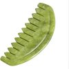 Peekingoose - Jade Head Comb Massage,Natural Jade Stone Head Therapy Massage Comb,Jade Hair Comb Scalp Massager Comb Scalp Care Massage Tool (3.14X1.57X0.16inch)