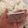 Peekingoose - Extra Long 22 Teeth Tulle-wrapped Metal Comb, 8.5cm x 4.8cm, Perfect For Holding Any Long Wedding Veils In Place