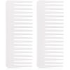 Peekingoose - Large Hair Detangling Comb, Wide Tooth for Curly, Wet Dry Hair, No Handle Comb Styling Shampoo Comb (White, Cyan)