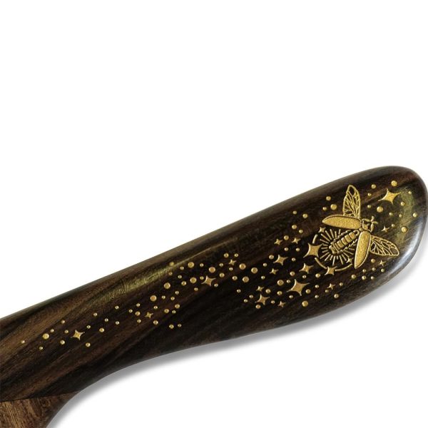 Peekingoose - Wood Hair Comb for Women Antistatic Firefly 1pc