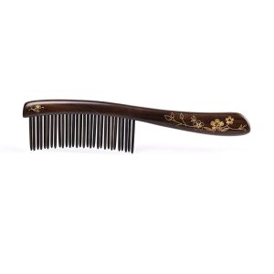 Peekingoose - Wooden Hair Comb Wide-tooth Inserted Teeth for Women Curly Hair