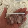 Peekingoose - Extra Long 22 Teeth Tulle-wrapped Metal Comb, 8.5cm x 4.8cm, Perfect For Holding Any Long Wedding Veils In Place