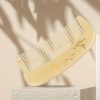 Peekingoose - Hair Comb for Women Sheep Horn Pocket-size Antistatic Scalp Massage 1pc