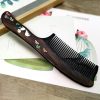 Peekingoose - Antique wooden comb men's and women's hair comb sandalwood comb mother-and-pearl craft hand-painted comb personality creative business engraved characters Birthday gift girl (1 squirrel long-handled horn wooden comb gift box)