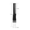 Peekingoose - 3 Pack Black Carbon Lift Teasing Combs with Metal Prong, Salon Teasing Back Combs, Black Carbon Comb with Stainless Steel Lift (Style A)