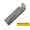 Peekingoose - Stainless Steel Folding Comb, Pocket Comb for Men and Women, Black