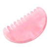 Peekingoose - Jade Comb for Head Massage Anti-Static Hair Crystl Comb, Real Natural Rose Quartz Crystal Gua Sha Comb Scraping Massage Tool for Body Relaxing
