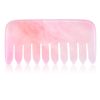 Peekingoose - Jade Comb for Head Massage Anti-Static Hair Crystl Comb, Real Natural Rose Quartz Crystal Gua Sha Comb Scraping Massage Tool for Body Relaxing