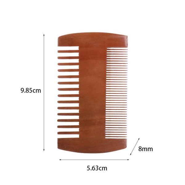 Peekingoose - 4 Pcs Natural Peach Wood Combs, Vintage Double-Sided Comb Classic Style Wooden Wide Tooth and Narrow Tooth Comb for Head Care