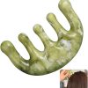 Peekingoose - Jade Comb Jade Hair Comb Guasha Scalp Comb Massage Hair Comb Wide Tooth Comb Jade Massager for Scalp Care, Handheld Head and Meridians Scalp Care Massage Tool, Health Massage (1Pcs)