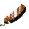 Peekingoose - Antique wood comb men's and women's hair comb sandalwood comb mother-of-pearl painted comb portable small carry-on comb engraved female gift box (1Pcs gourd sandalwood carry-on comb gift box)