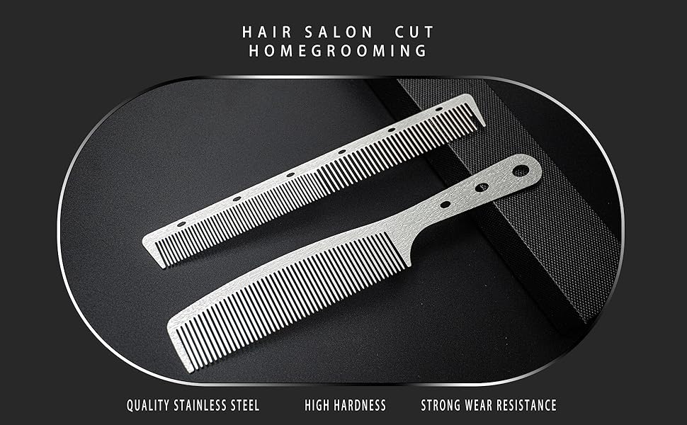 2 pieces wood grain design comb