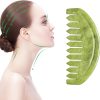 Peekingoose - Jade Head Comb Massage,Natural Jade Stone Head Therapy Massage Comb,Jade Hair Comb Scalp Massager Comb Scalp Care Massage Tool (3.14X1.57X0.16inch)