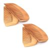 Peekingoose - 4PCS Brown Peach Wood Wooden Comb Anti-Static Comb Close Tooth Comb Hair Combs
