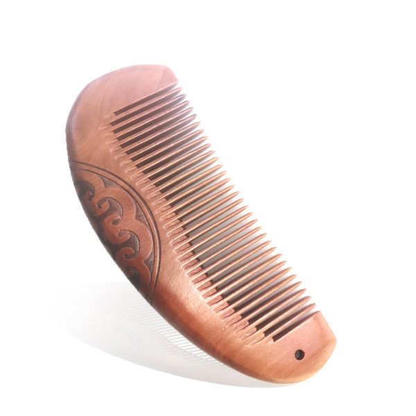 Peekingoose - Thickened Peach Wood Comb, Carved Wooden Comb, Anti-Static Wooden Comb, Wooden Comb for Women, Wooden Hair Comb for All Hair Styles