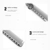 Peekingoose - Aviation Aluminum Metal Cutting Comb Hair Hairdressing Barbers Salon Professional Combs