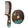Peekingoose - Anti-Static, Wood Comb with Dragonfly and Lightning