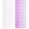 Peekingoose - Large Hair Detangling Comb, Wide Tooth for Curly, Wet Dry Hair, No Handle Comb Styling Shampoo Comb (White, Cyan)