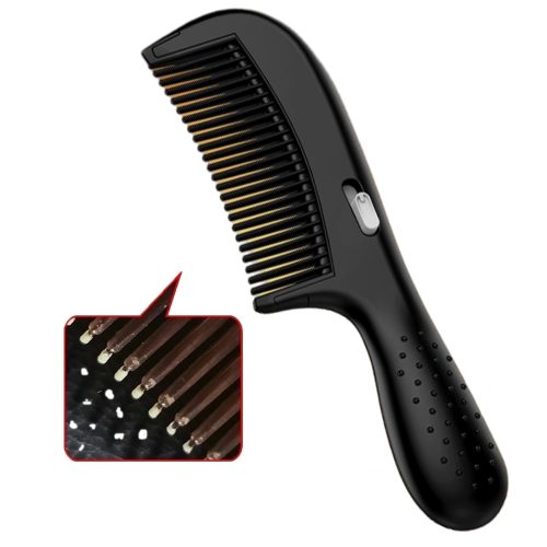Peekingoose - Dandruff Comb, Energy Massage Comb, Hair Dressing Comb,Healthier Scalp and Better Hair Quality, Removal of Dandruff and Dirt Black