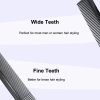 Peekingoose - Professional Teasing Comb, Fine and Wide Tooth Hair Barber Comb, Black Carbon Fiber Cutting / Styling / Hairdressing Comb For All Hair Types