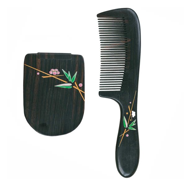 Peekingoose - Anti-Static, Wood Comb with Dragonfly and Lightning