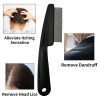 Peekingoose - Dandruff Comb, Stainless Steel Fine Tooth Dandruff Remover, Professional Hair Comb for Kids and Adults (Black)