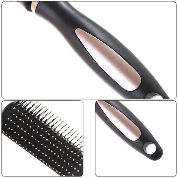 Peekingoose - Anti-Static Massage Hair Brush for Men and Women Adults and Kids Nylon Bristle Pins Brushes Blow Dry Detangle Hairbrush Comb for All Wet or Dry Hair Types Styling - Rectangle
