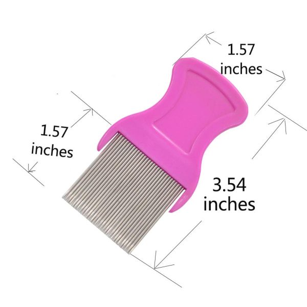 Peekingoose - 4 Pcs Head Hair Comb Including 2 Pieces Hair Comb Double Sided 2 Pieces Removal Dandruff Comb with Metal Teeth