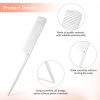 Peekingoose - Metal Rat Tail Comb Stainless Steel Hair Combs Flat Top Fine Cutting Comb Teasing Pin Tail Barber Comb with Parting Tip, Rat Tail Comb with Metal Pick for Hair Stylist Women Men