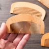 Peekingoose - 4PCS Brown Peach Wood Wooden Comb Anti-Static Comb Close Tooth Comb Hair Combs