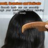 Peekingoose - Pack Peach Comb, Wooden Fine Tooth Comb, Anti-static Hand Carved Pattern Pocket Size Travel Beard Comb, Hair Massage Tool Care Accessories, Suitable for Women, Men, Children