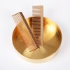 Peekingoose - Portable Metal Comb, Minimalist Pocket Golden Hair Comb for Women Men Unisex