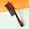 Peekingoose - Wooden Hair Comb Wide-tooth Inserted Teeth for Women Curly Hair