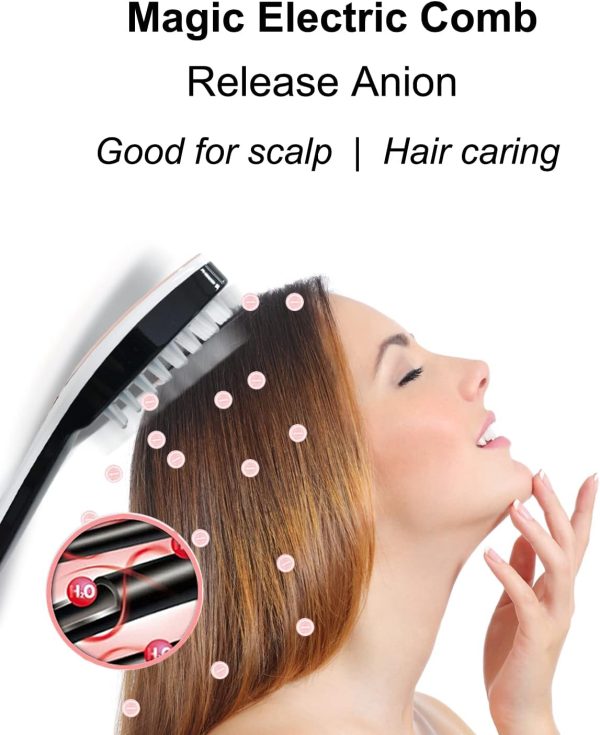 Peekingoose - Scalp Massager, Electric Scalp Massage Brush, Hair Massage Brush, Electric Head Scratcher, Massage Comb with Soft Rubber