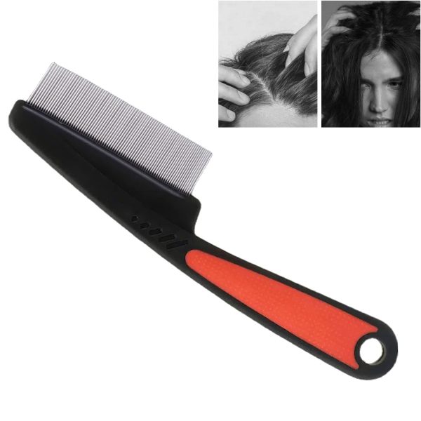 Peekingoose - Stainless Steel Fine Tooth Comb Dandruff Comb, Professional Fine Tooth Hair Comb for Kids and Adults