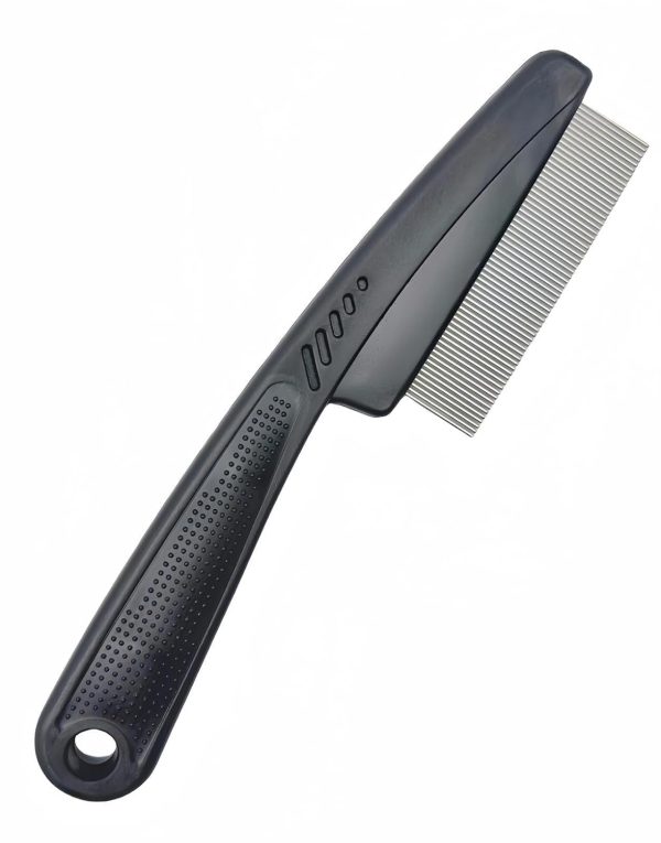Peekingoose - Dandruff Comb, Stainless Steel Fine Tooth Dandruff Remover, Professional Hair Comb for Kids and Adults (Black)