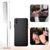 Peekingoose - Metal Rat Tail Comb Stainless Steel Hair Combs Flat Top Fine Cutting Comb Teasing Pin Tail Barber Comb with Parting Tip, Rat Tail Comb with Metal Pick for Hair Stylist Women Men