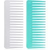 Peekingoose - Large Hair Detangling Comb, Wide Tooth for Curly, Wet Dry Hair, No Handle Comb Styling Shampoo Comb (White, Cyan)