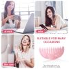 Peekingoose - Jade Comb for Head Massage Anti-Static Hair Crystl Comb, Real Natural Rose Quartz Crystal Gua Sha Comb Scraping Massage Tool for Body Relaxing