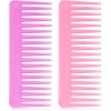 Peekingoose - Large Hair Detangling Comb, Wide Tooth for Curly, Wet Dry Hair, No Handle Comb Styling Shampoo Comb (White, Cyan)