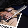 Peekingoose - Metal Rat Tail Comb Stainless Steel Hair Combs Flat Top Fine Cutting Comb Teasing Pin Tail Barber Comb with Parting Tip, Rat Tail Comb with Metal Pick for Hair Stylist Women Men