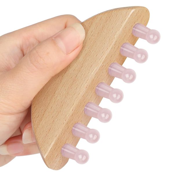 Peekingoose - Scalp Massager,Head Scalp Comb,Jade-Wooden Comb for Head Stress Relax Massage Tool for Hair Growth Relieve Headaches