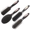 Peekingoose - Pack of 4 Hair Brush Set Anti Static Massage Oval Comb Round Hair Brush Vent Hair Brush Detangling Brush Paddle Brush for Women Men Kid All Wet or Dry Hair's Detangle, Massage, Add Shine, QXDAI-10