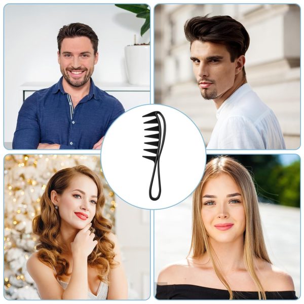Peekingoose - Wide Tooth Comb, Shark Teeth Hair Combs Professional Salon Afro Hairstyle Tool Anti-Static Hair Styling Accessories for Men Women Styling Wet Wavy Hair Wigs