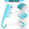 Peekingoose - 2PCS Premium Wide Tooth Comb, Shower Combs for Wet Curly Hair, Large Detangling Comb with Hook for Curls, Wigs, Detangler Hair Brush with Handgrip for Knotting Wavy, Thick, Dry Hair Stylist