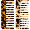 Peekingoose - Large Hair Detangling Comb, Wide Tooth for Curly, Wet Dry Hair, No Handle Comb Styling Shampoo Comb (White, Cyan)
