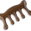 Peekingoose - Wooden Scalp Massage Beauty Comb, No Static Handheld Wide Tooth Hair Comb Gua Sha Meridians Massager Body Massage Tool for Women Men hair care, Acupoint Massage, neck, facial (Style-A)
