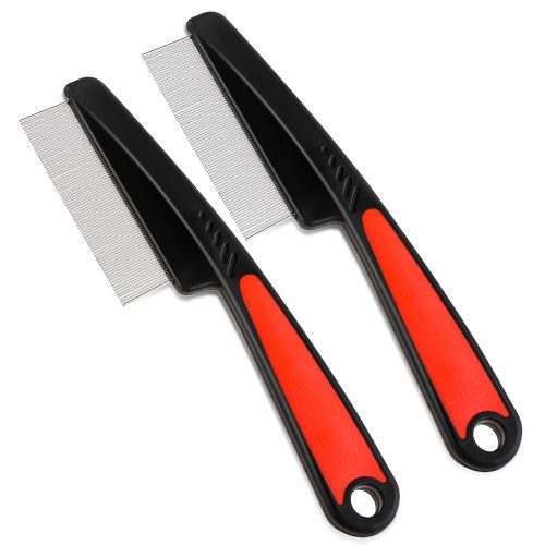 Peekingoose - Pieces Stainless Steel Dandruff Fine Tooth Comb High Strength Wide Teeth Hair Combs Professional Hair Grooming Combs Multifunctional Scalp Care Tool Suitable for Kids and Adults